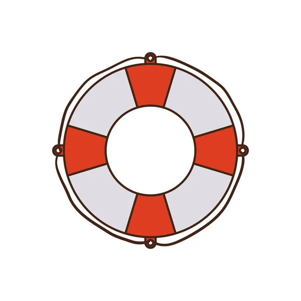 Flotteur de sauvetage en fond blanc — Image vectorielle