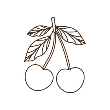 beyaz arka planda lezzetli kiraz