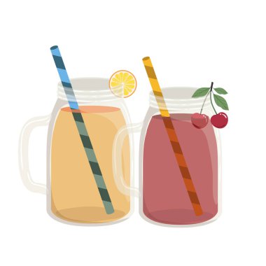 kiraz ve sıska içecek ile cam