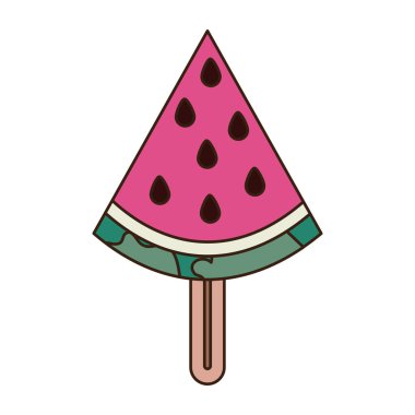 beyaz arka plan üzerinde karpuz lezzetli dondurma