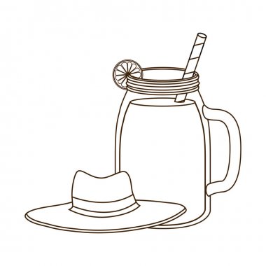 beyaz arka plan üzerinde kurdele ile şapka