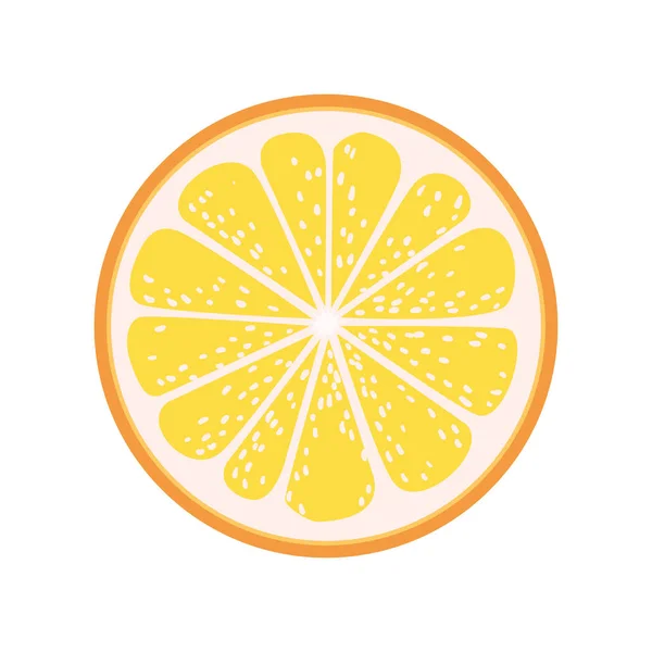 Portion d'orange en fond blanc — Image vectorielle