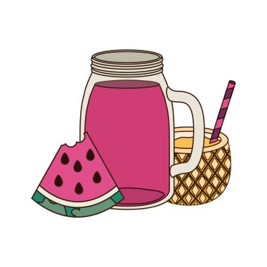 yaz için ferahlatıcı içecek ile cam