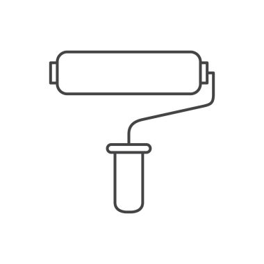 boya silindiri aracı izole edilmiş simge