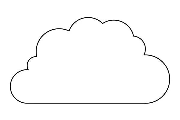 Silhouette nuvola icona isolata — Vettoriale Stock