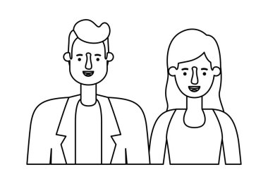 Çift avatar karakter simgeler