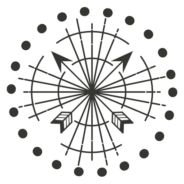 Kruhový rámeček se šipkami — Stockový vektor