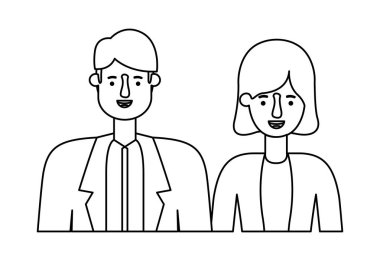 Çift avatar karakter simgeler