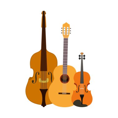 müzik aletleri izole simgesi