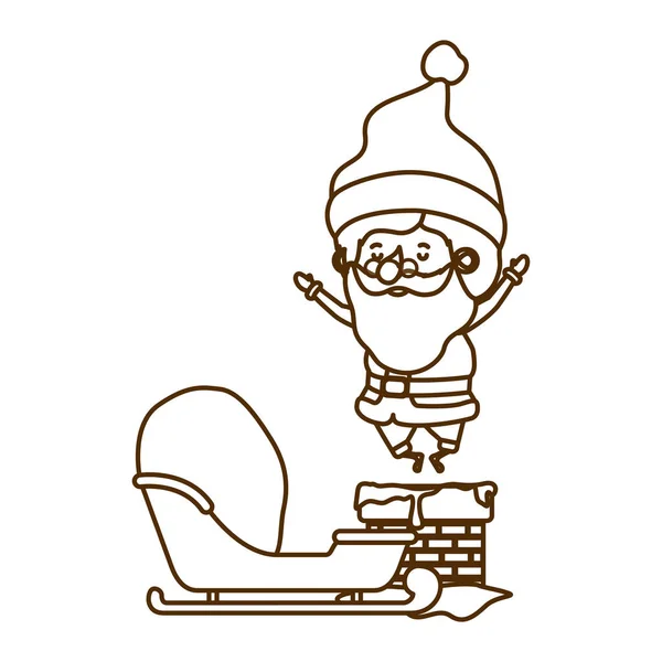 Άγιος Βασίλης με έλκηθρο χαρακτήρα avatar — Διανυσματικό Αρχείο