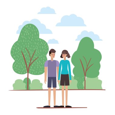 Park Avatars karakterler üzerinde çift