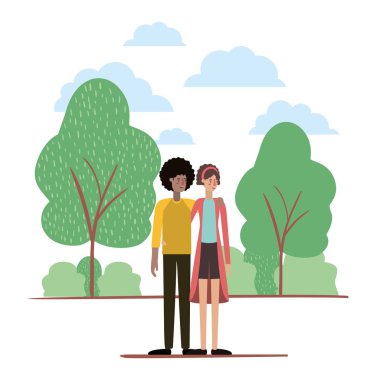 Park Avatars karakterler üzerinde çift