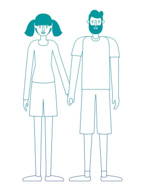 Çift avatar karakter simgeler