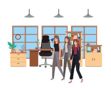 iş ofis avatar karakteri iş kadınları