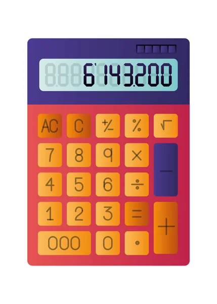 Calculadora matemática dispositivo ícone —  Vetores de Stock