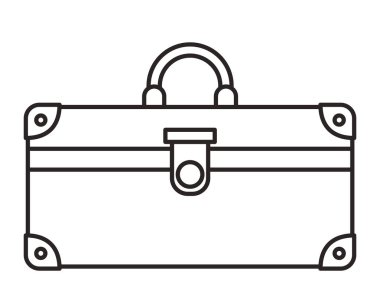 bavul seyahat izole simgesi