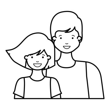 kızı ile baba gülümseyen avatar karakteri