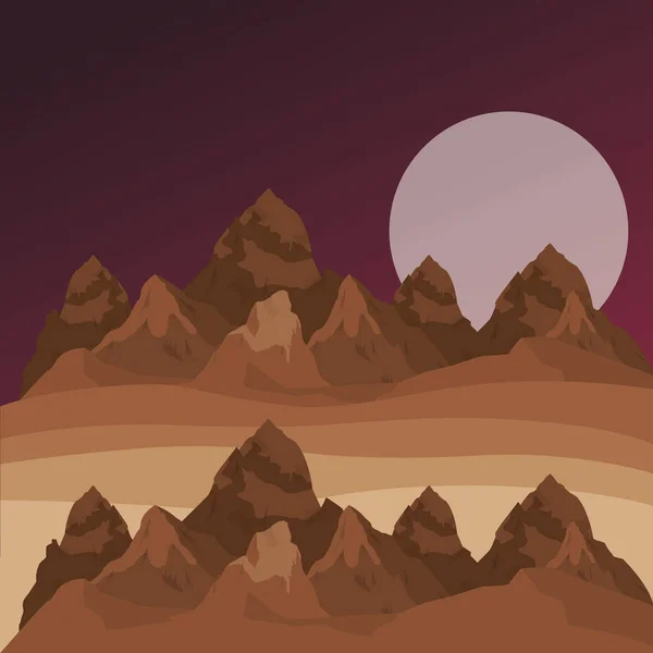 Desierto noche pesebre escena fondo — Vector de stock