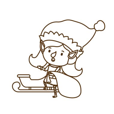 kızak avatar chatacter ile elf kadın