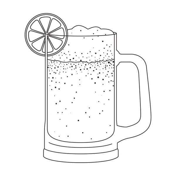 Sklenice piva ikona — Stockový vektor