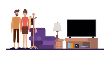 oturma odası avatarlar karakter çift