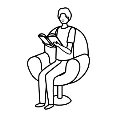 kanepe avatar karakteri adam okuma kitap