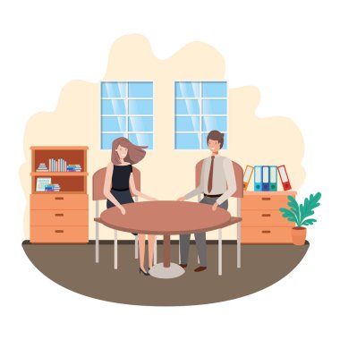 oturma odasında oturan iş adamları