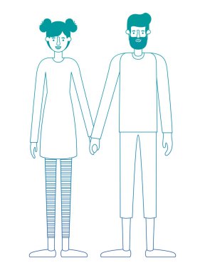 Çift avatar karakter simgeler