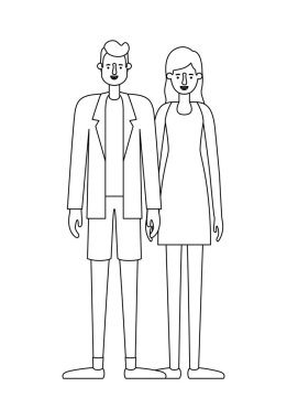 Çift avatar karakter simgeler