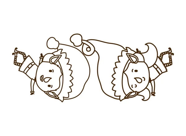 Paar Elfen bewegende avatar karakter — Stockvector
