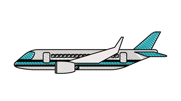 Avion volant icône isolée — Image vectorielle