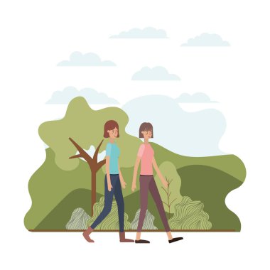 manzara avatar karakter genç kadın