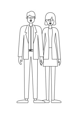 Çift avatar karakter simgeler