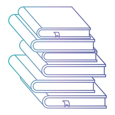 yığın kitapları izole edilmiş simge