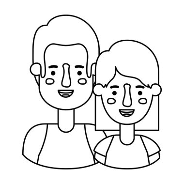 Çift avatar karakter simgeler