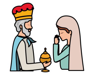 Bilge Kral karakterler ile sevimli Mary bakire