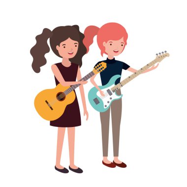 müzik aletleri karakteri olan kadınlar