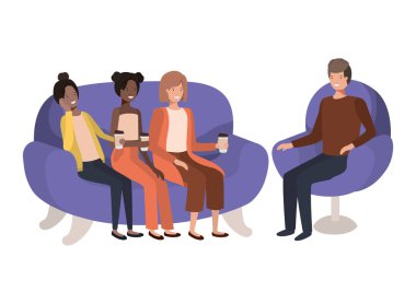 kanepe kahve içme kişi grubu