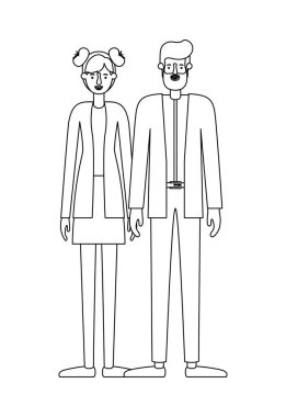 Çift avatar karakter simgeler