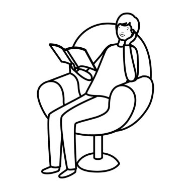 kanepe avatar karakteri adam okuma kitap