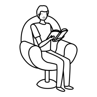 kanepe avatar karakteri adam okuma kitap