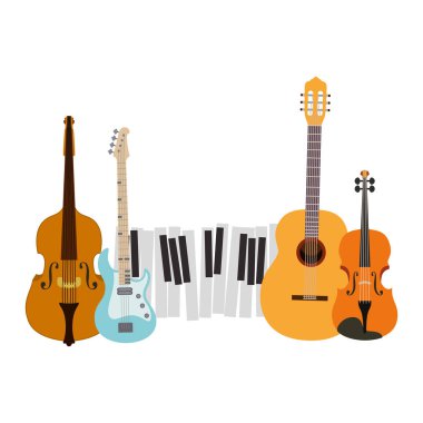 müzik aletleri izole simgesi