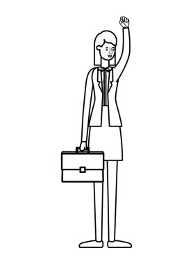 Genç kadın icra avatar karakter kadar el ile