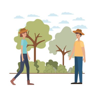 manzara avatar karakter genç çift
