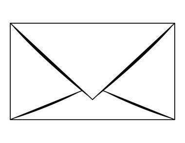 Zarf posta izole simgesi