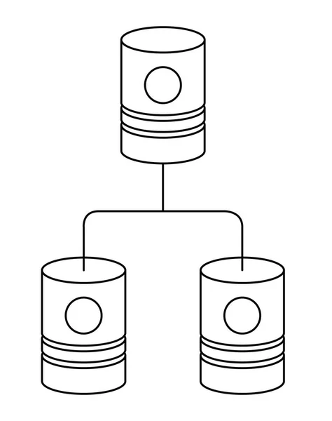 Vaten netwerk piramide pictogram — Stockvector