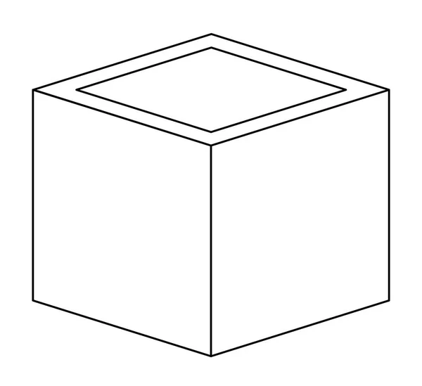 Krychlová matice geometrická ikona — Stockový vektor