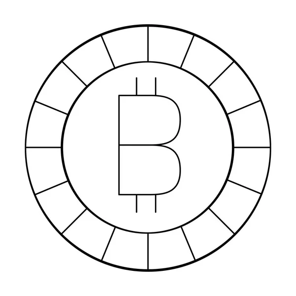 Bitcoin pengar isolerad ikon — Stock vektor