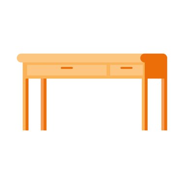 beyaz arka plan ile ahşap ofis masası