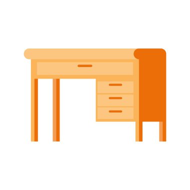 beyaz arka plan ile ahşap ofis masası